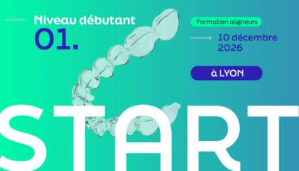 Visuel de la formation aligneurs START du 10 décembre 2026 qui aura lieu à Lyon