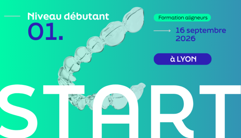Visuel de la formation aligneurs START du 16 septembre 2026 qui aura lieu à Lyon